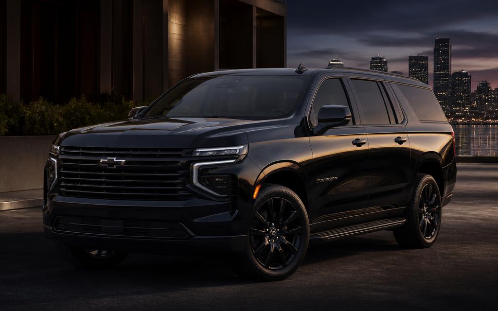 Black Chevrolet Suburban for luxury transportation